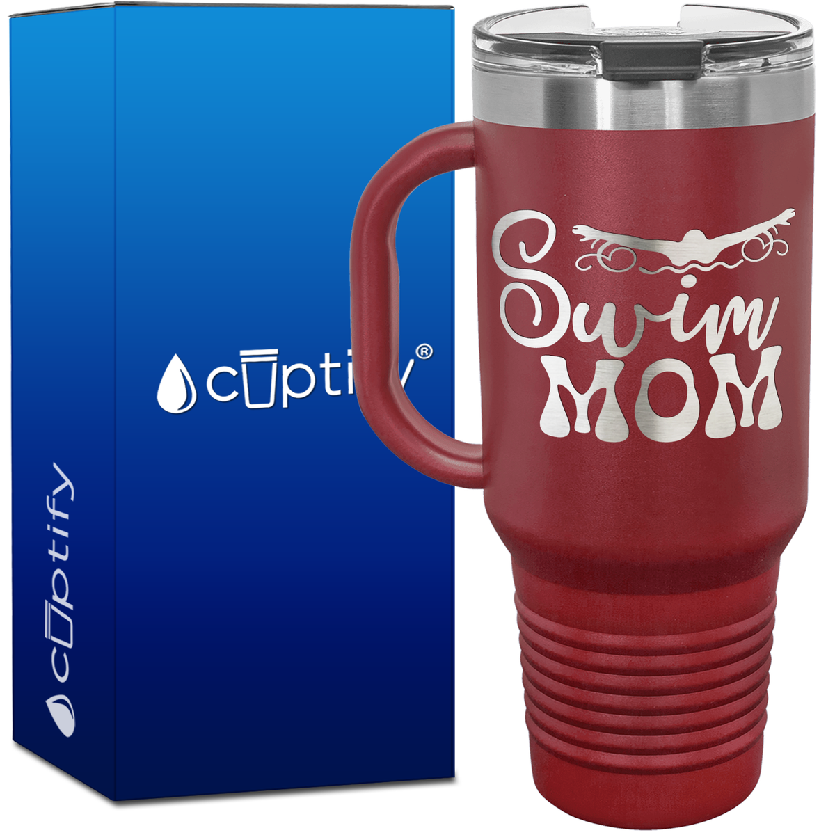 Swim Mom 40oz Swimming Travel Mug