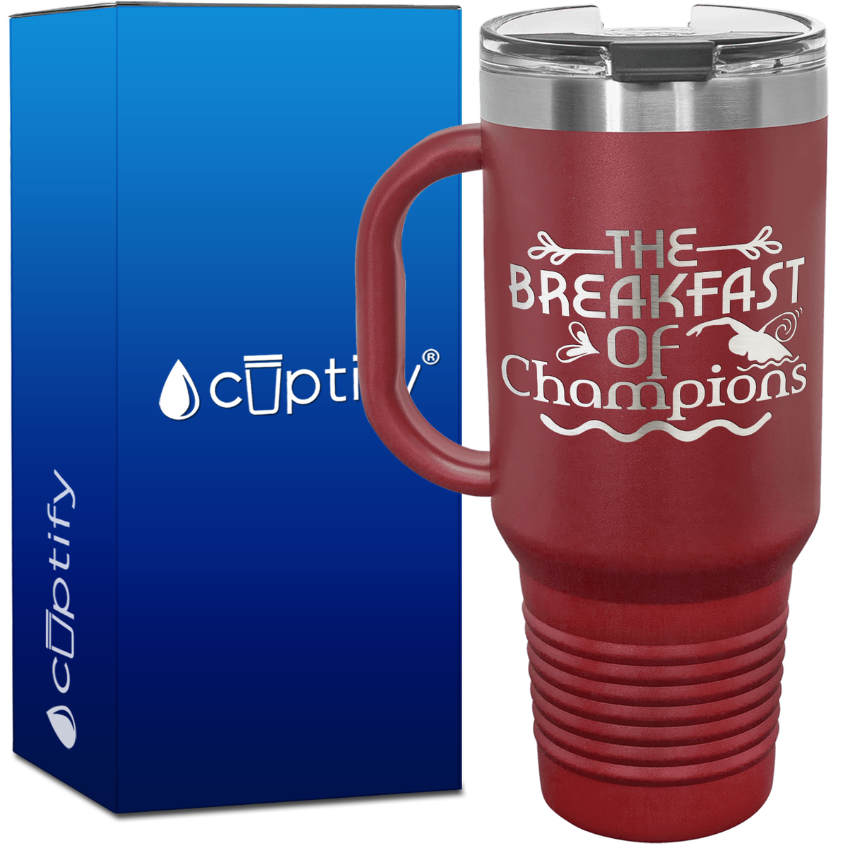 The Breakfast of Champions 40oz Swimming Travel Mug