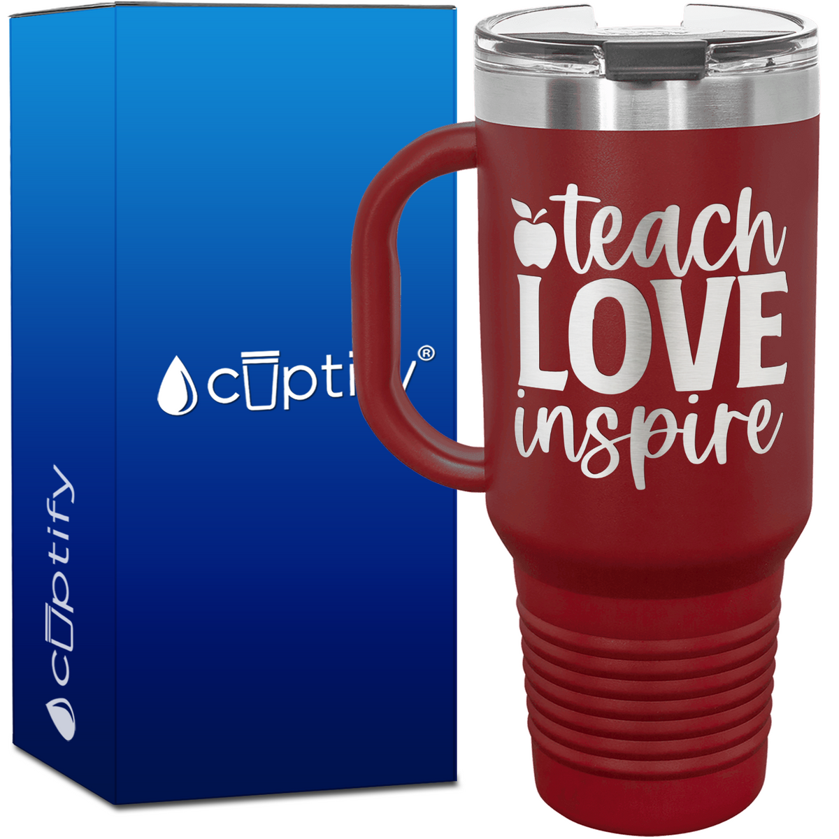 Teach Love Inspire 40oz Teacher Travel Mug