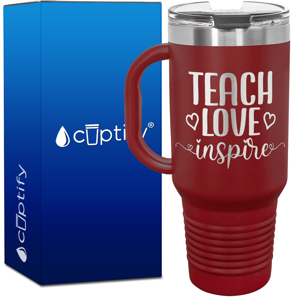 Teach Love Inspire 40oz Teacher Travel Mug