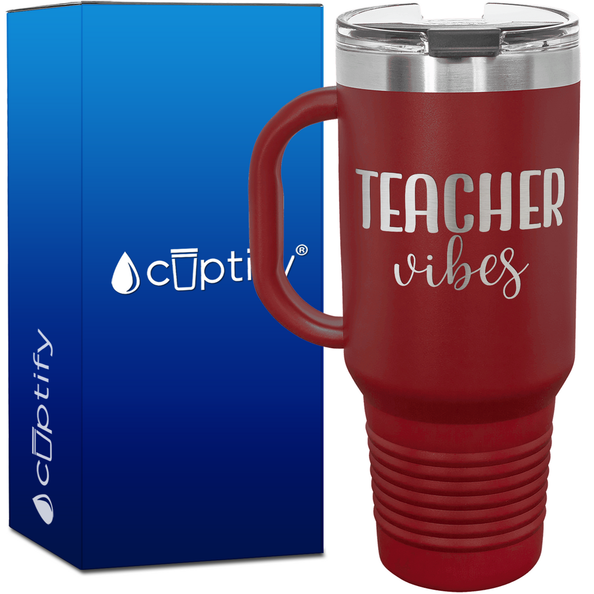Teacher Vibes 40oz Teacher Travel Mug