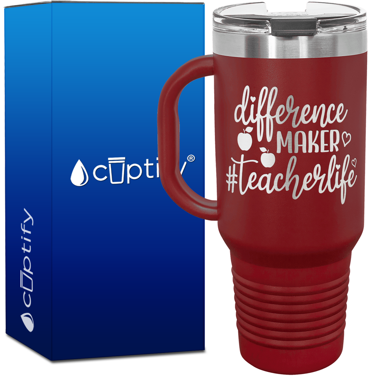 Difference Maker #Teacherlife 40oz Teacher Travel Mug