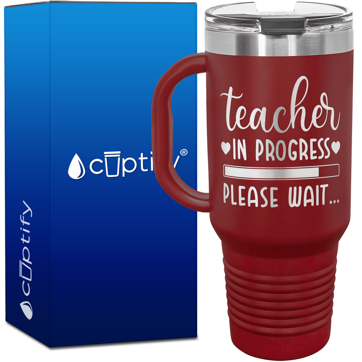 Teacher in Progress Please Wait 40oz Teacher Travel Mug