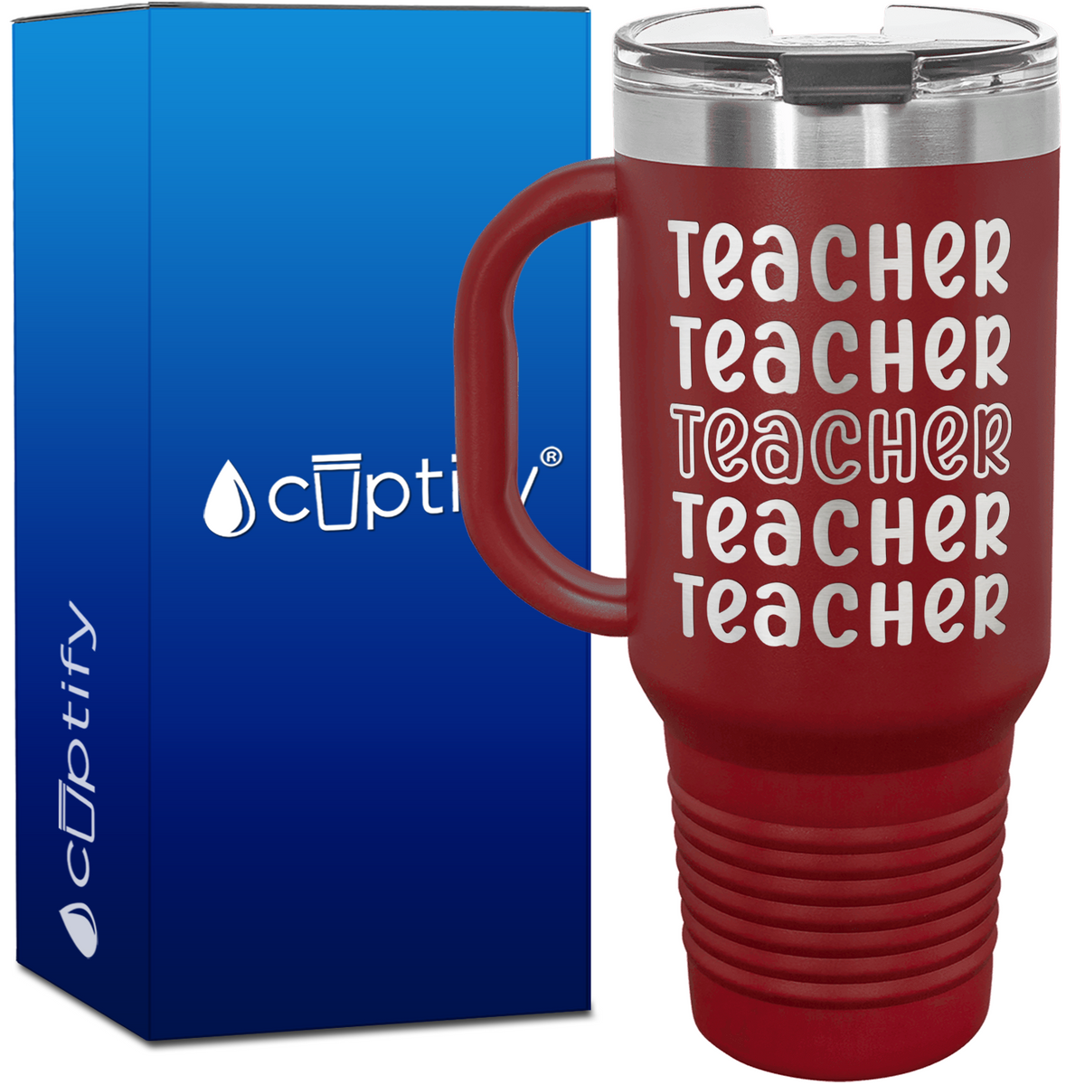 Teacher Teacher Teacher Teacher Teacher 40oz Teacher Travel Mug