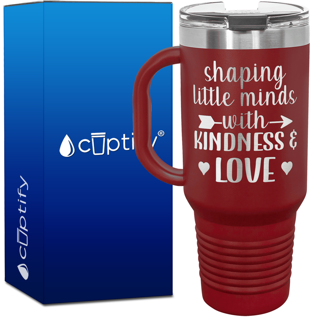 Shaping Little Minds with Kindness and Love 40oz Teacher Travel Mug