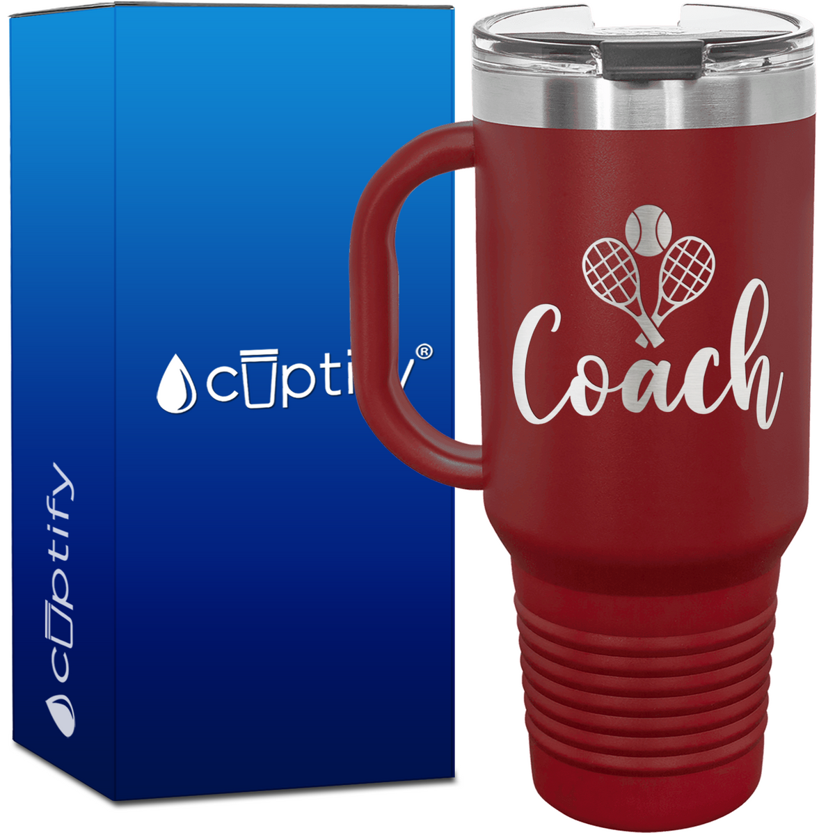 Tennis Coach 40oz Tennis Travel Mug