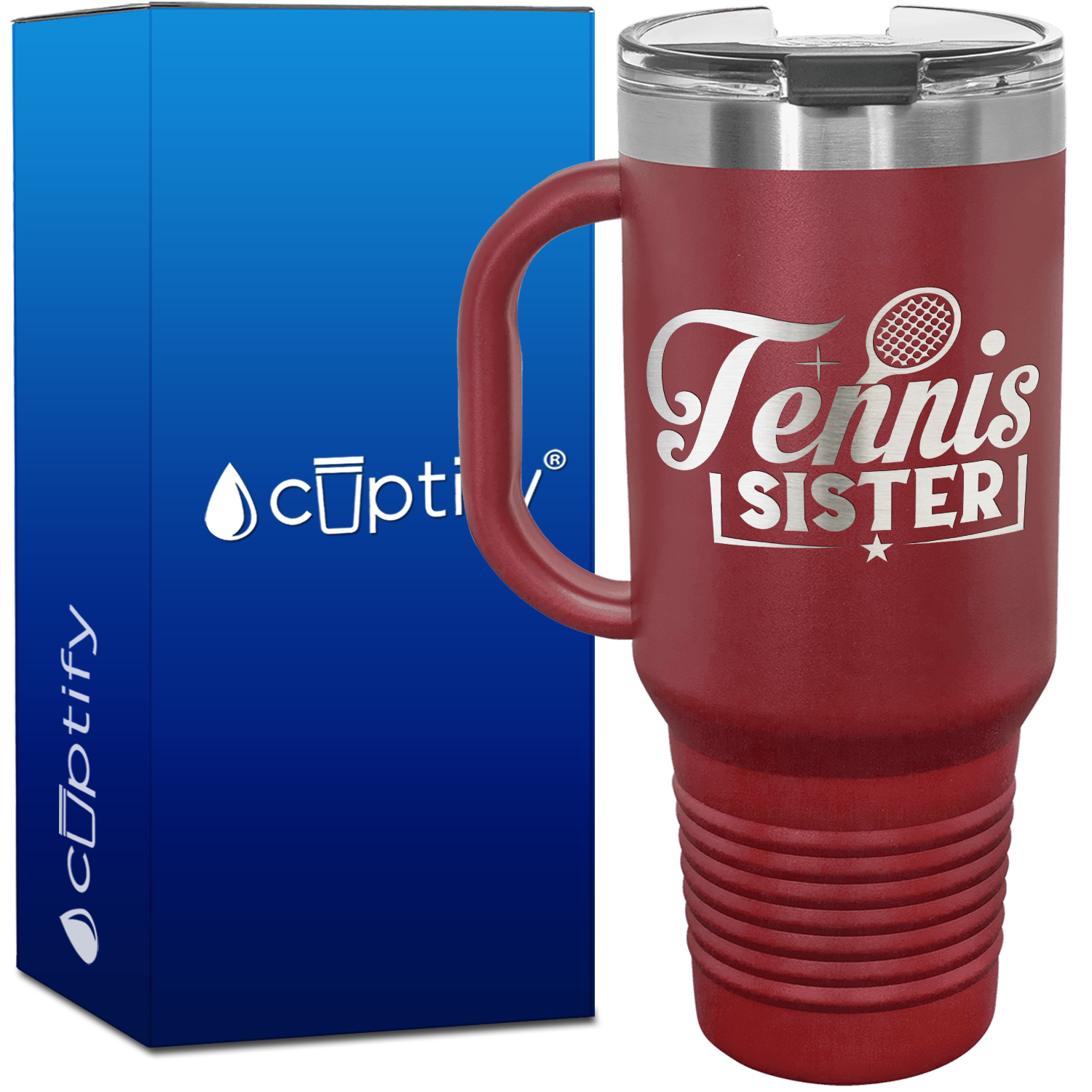 Tennis Sister 40oz Tennis Travel Mug