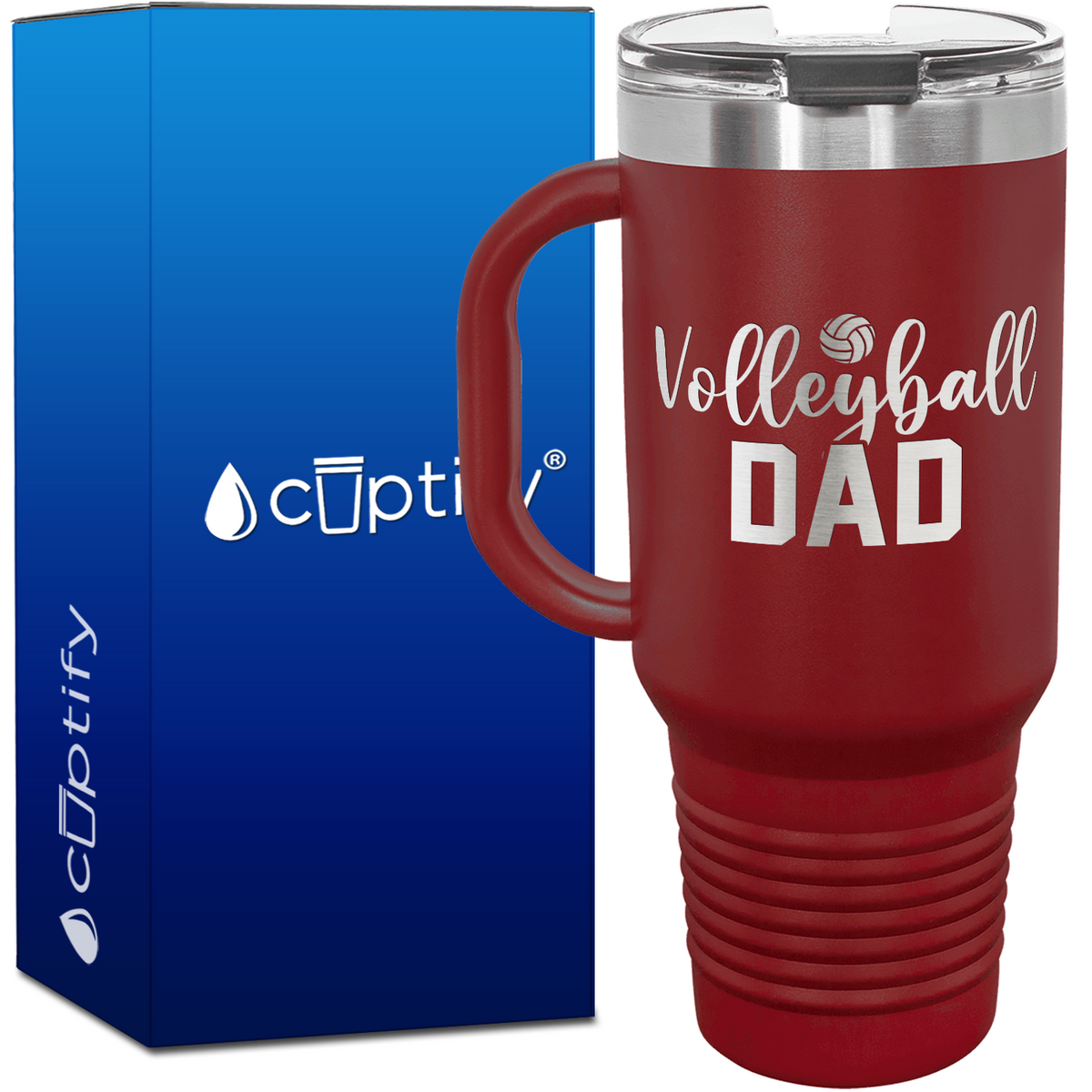 Volleyball Dad 40oz Volleyball Travel Mug