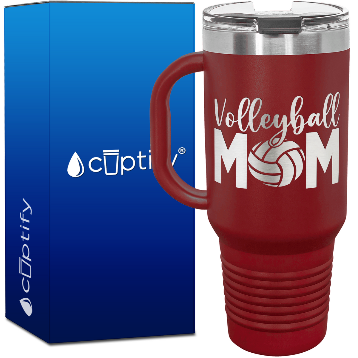 Volleyball Mom 40oz Volleyball Travel Mug