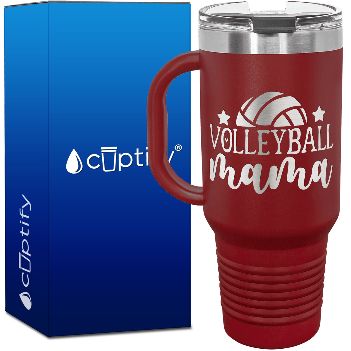 Volleyball Mama 40oz Volleyball Travel Mug