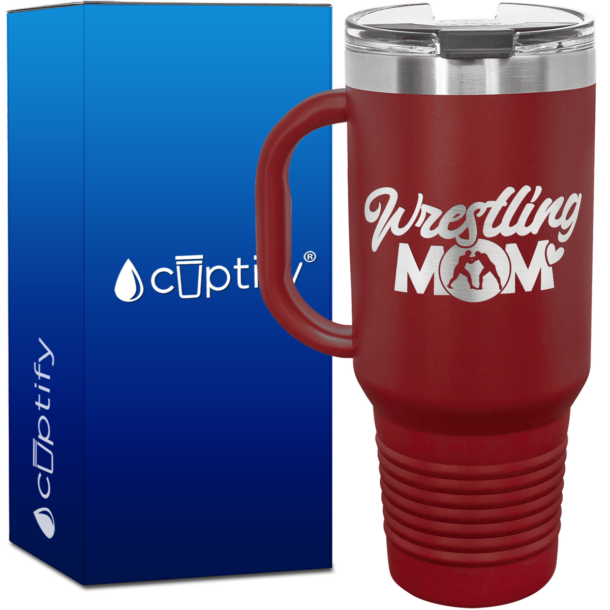 Wrestling Mom 40oz Travel Mug