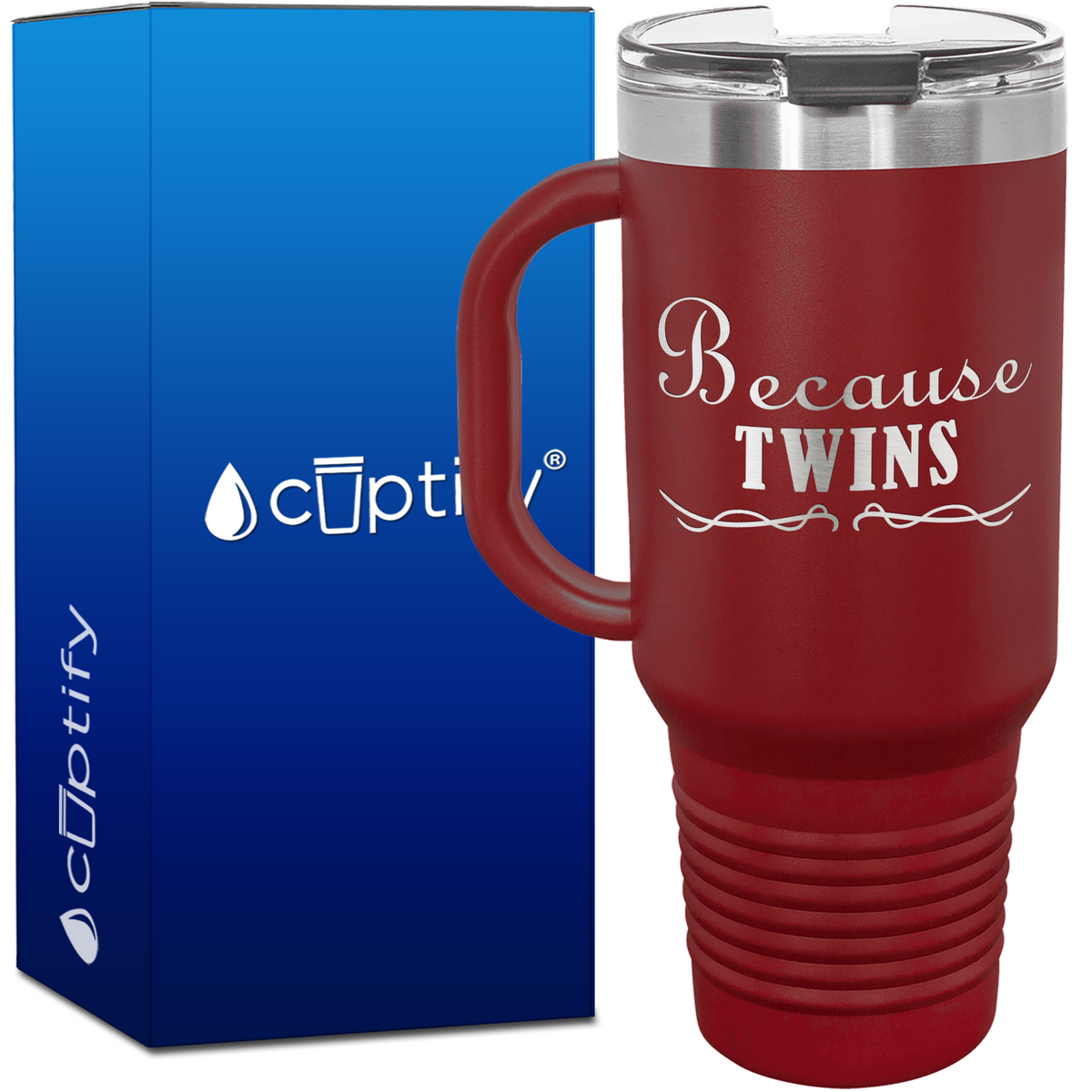 Because Twins 40oz Mom Travel Mug