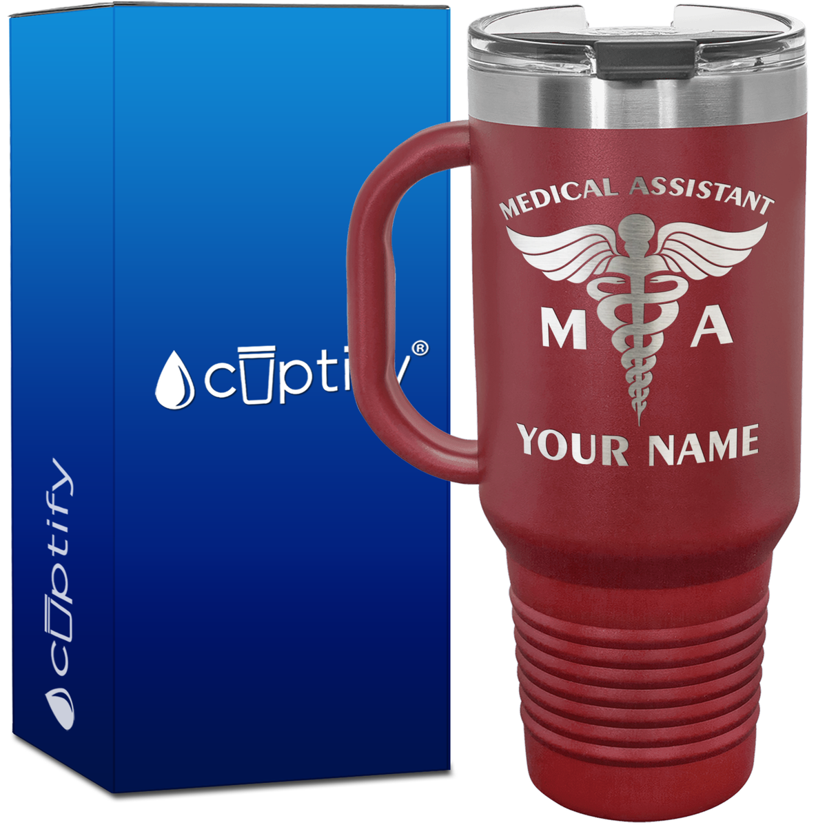 Personalized MA Medical Assistant 40oz Medical Travel Mug