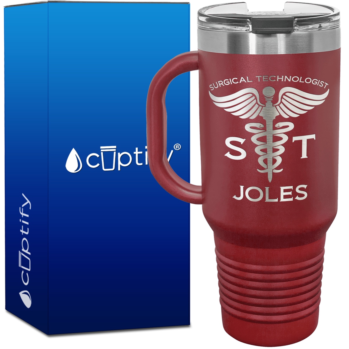 Personalized ST Surgical Technologist 40oz Medical Travel Mug