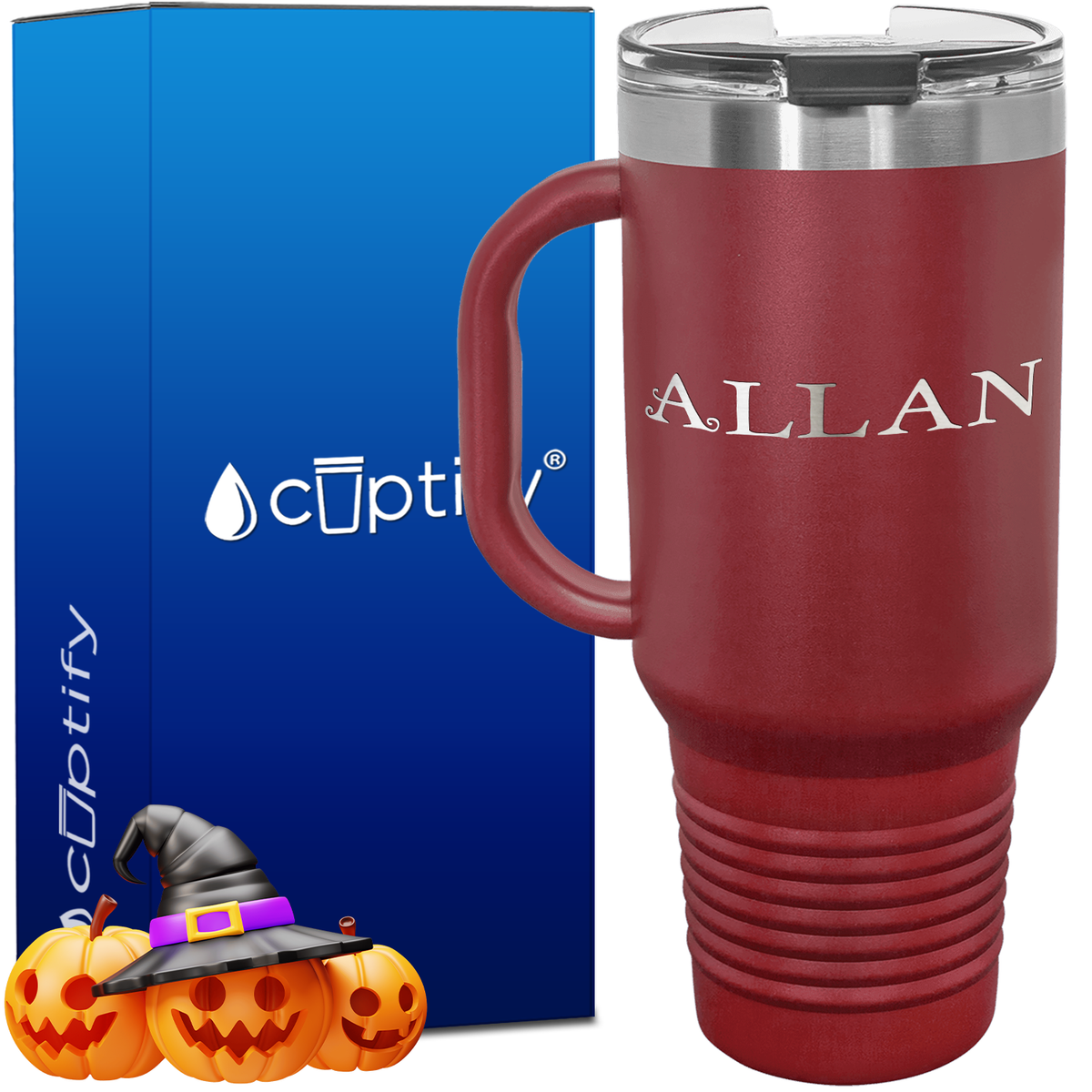 Personalized Eerie Font Style 40oz Halloween Travel Mug