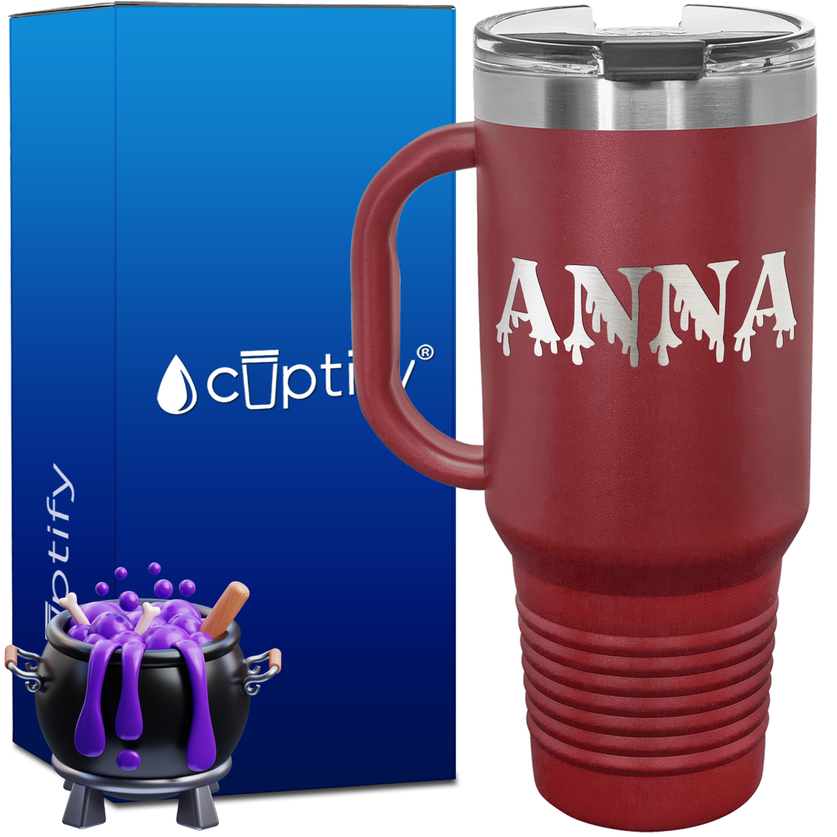 Personalized Bloody Font Style 40oz Halloween Travel Mug