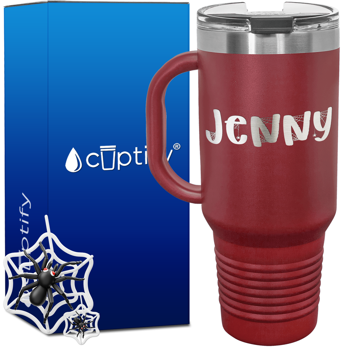 Personalized Spooky Font Style 40oz Halloween Travel Mug