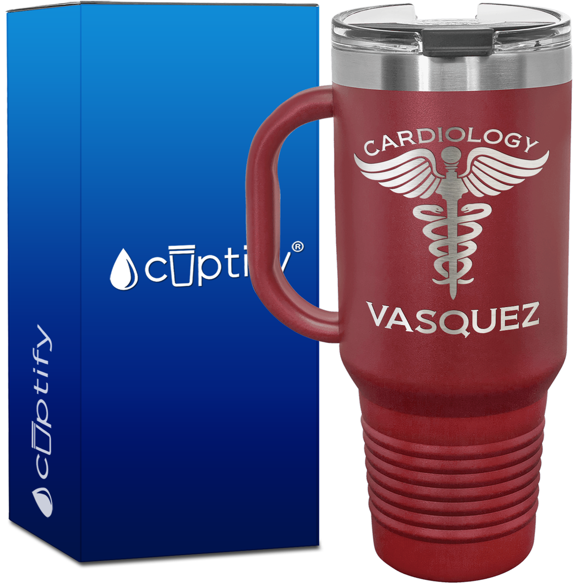 Personalized Cardiology 40oz Medical Travel Mug