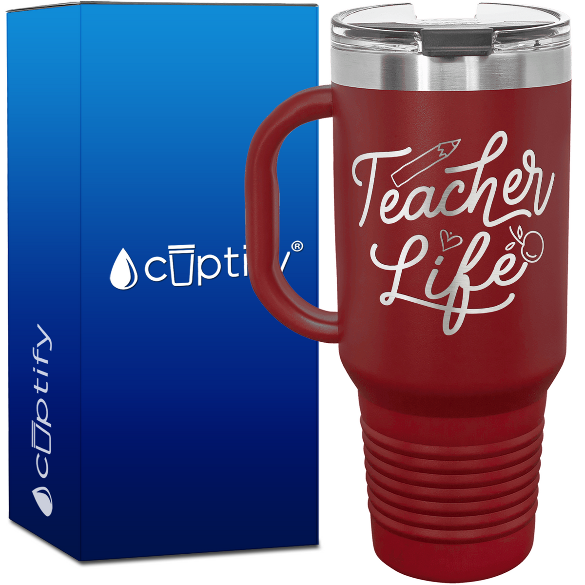 Teacher Life 40oz Teacher Travel Mug