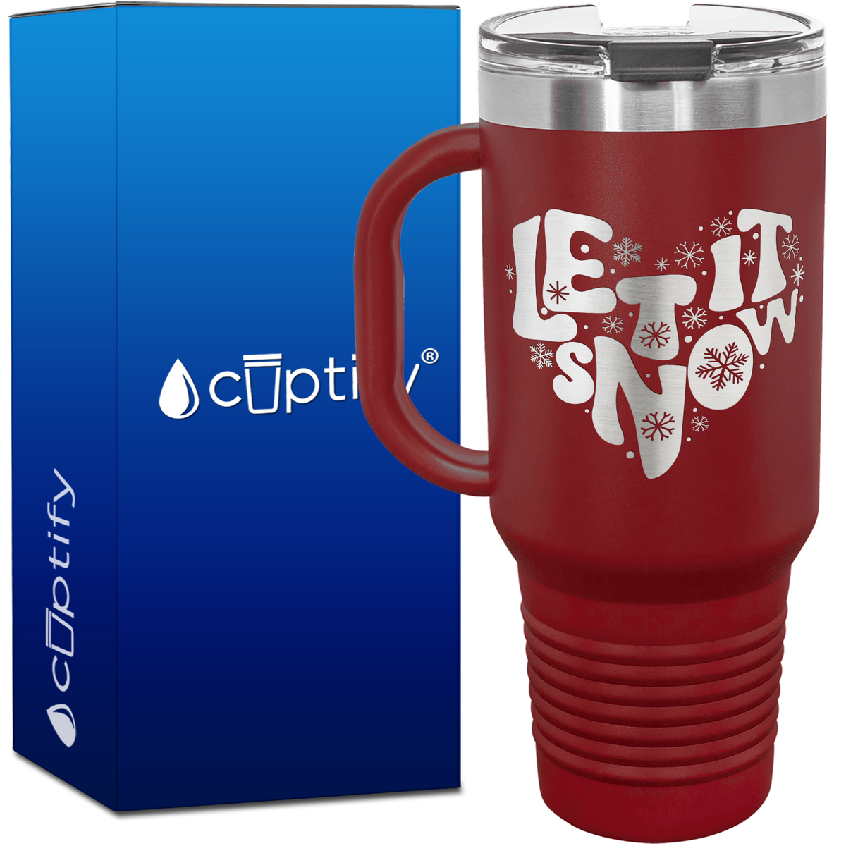 Let it Snow 40oz Christmas Travel Mug