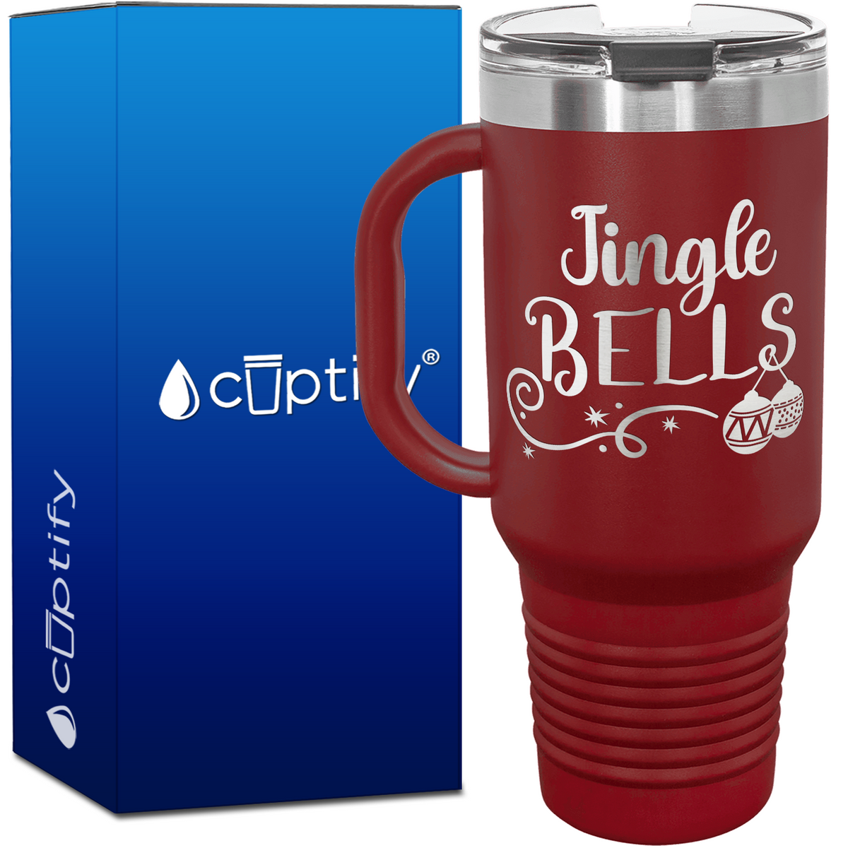 Jingle Bells 40oz Christmas Travel Mug
