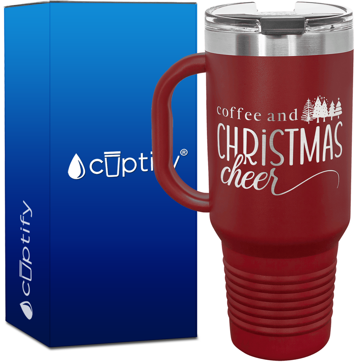 Coffee and Christmas Cheer 40oz Travel Mug