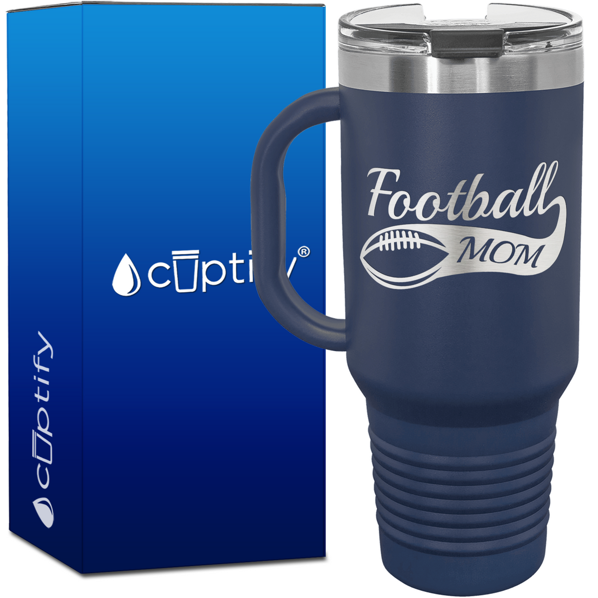 Football Mom 40oz Mom Travel Mug