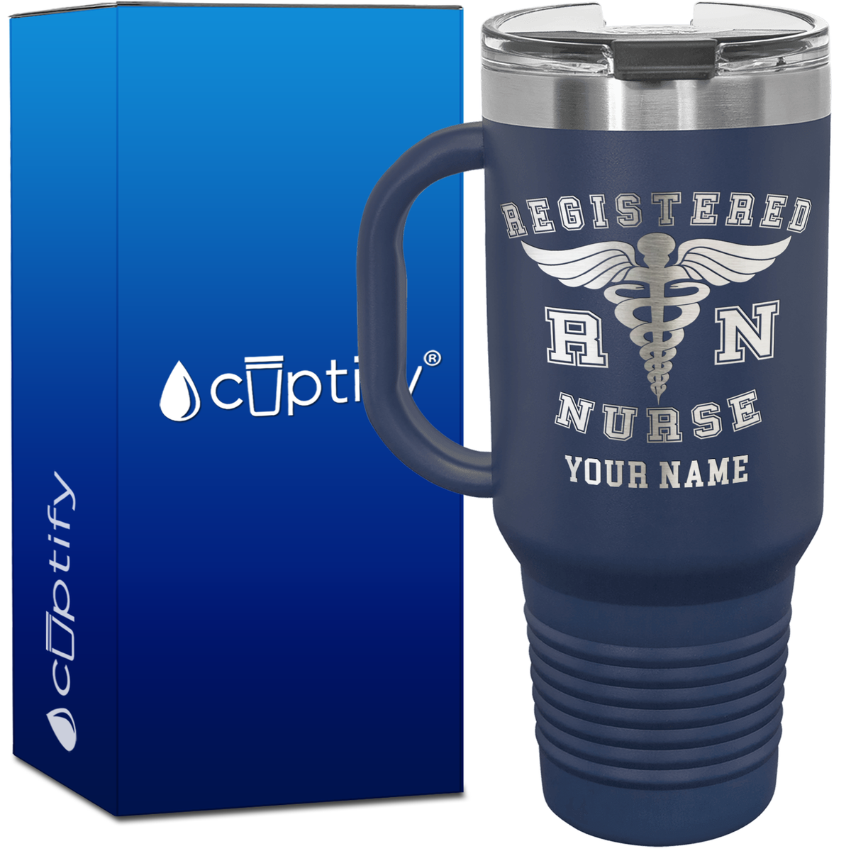 Personalized RN Registered Nurse 40oz Medical Travel Mug