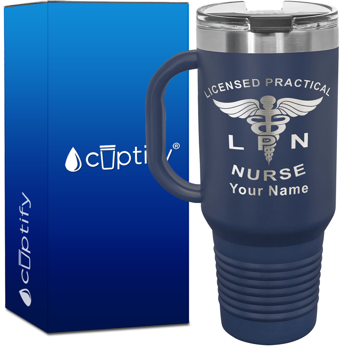 Personalized LPN Licensed Practical Nurse 40oz Medical Travel Mug