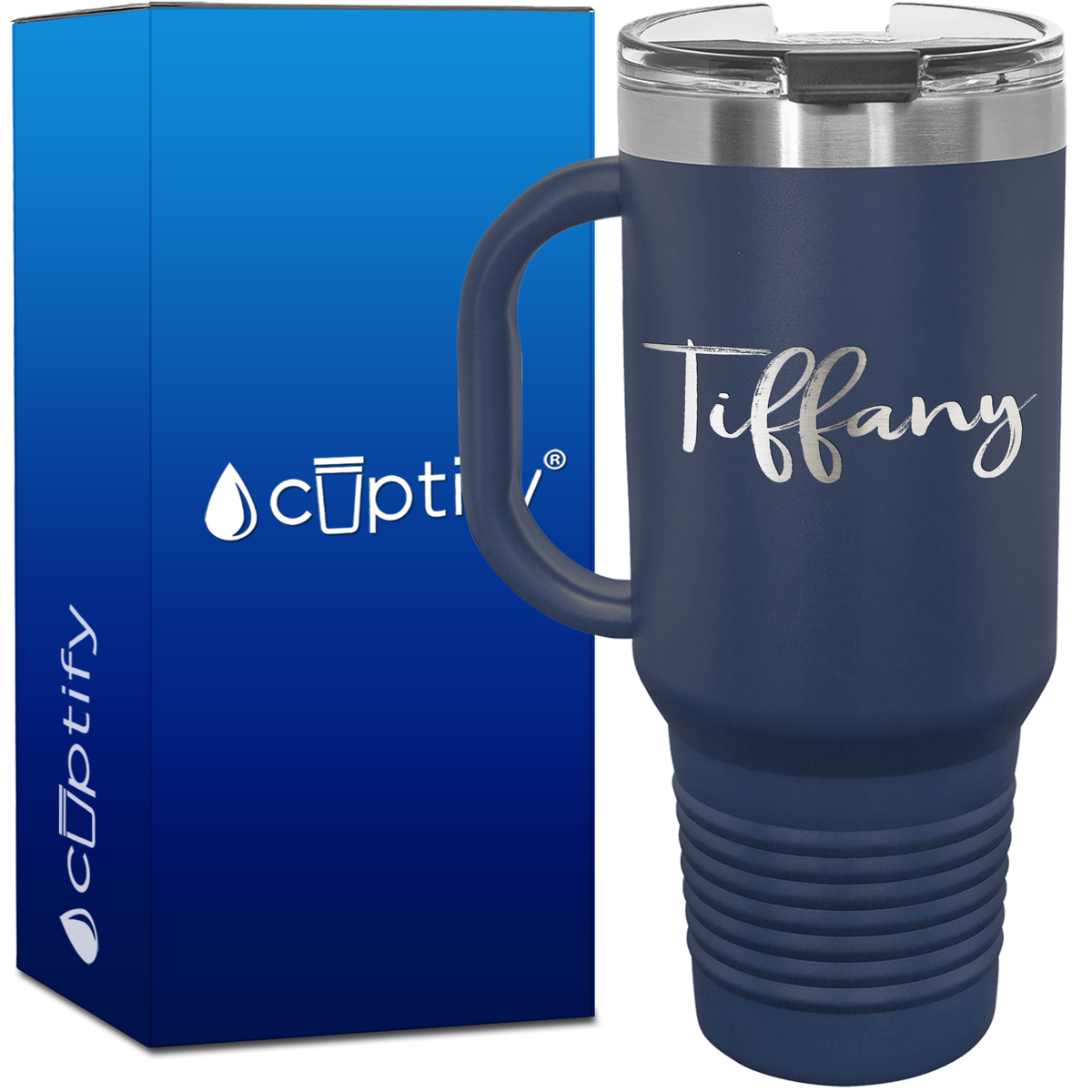 Personalized Tiffany Font Style 40oz Personalized Travel Mug