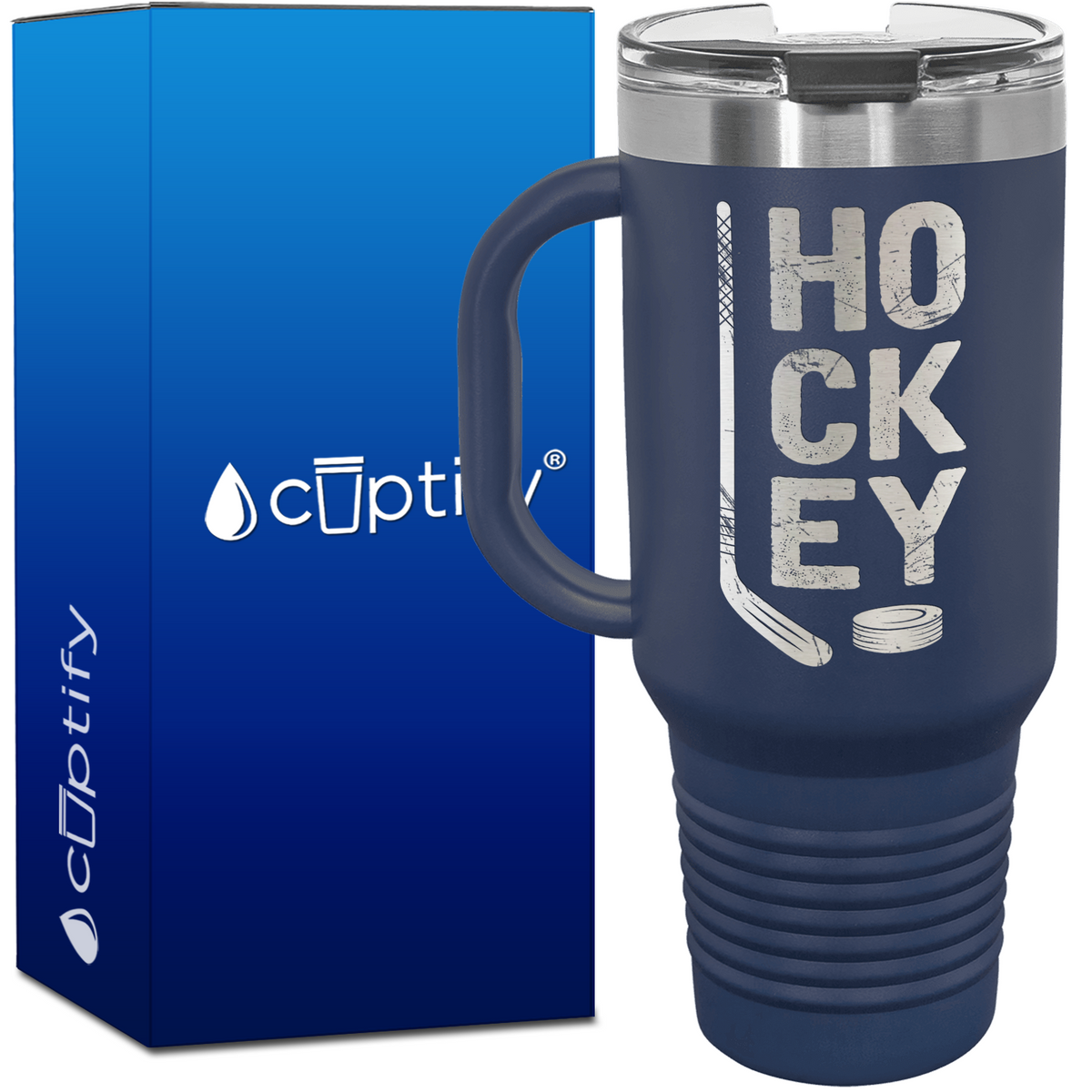 HO CK EY 40oz Hockey Travel Mug