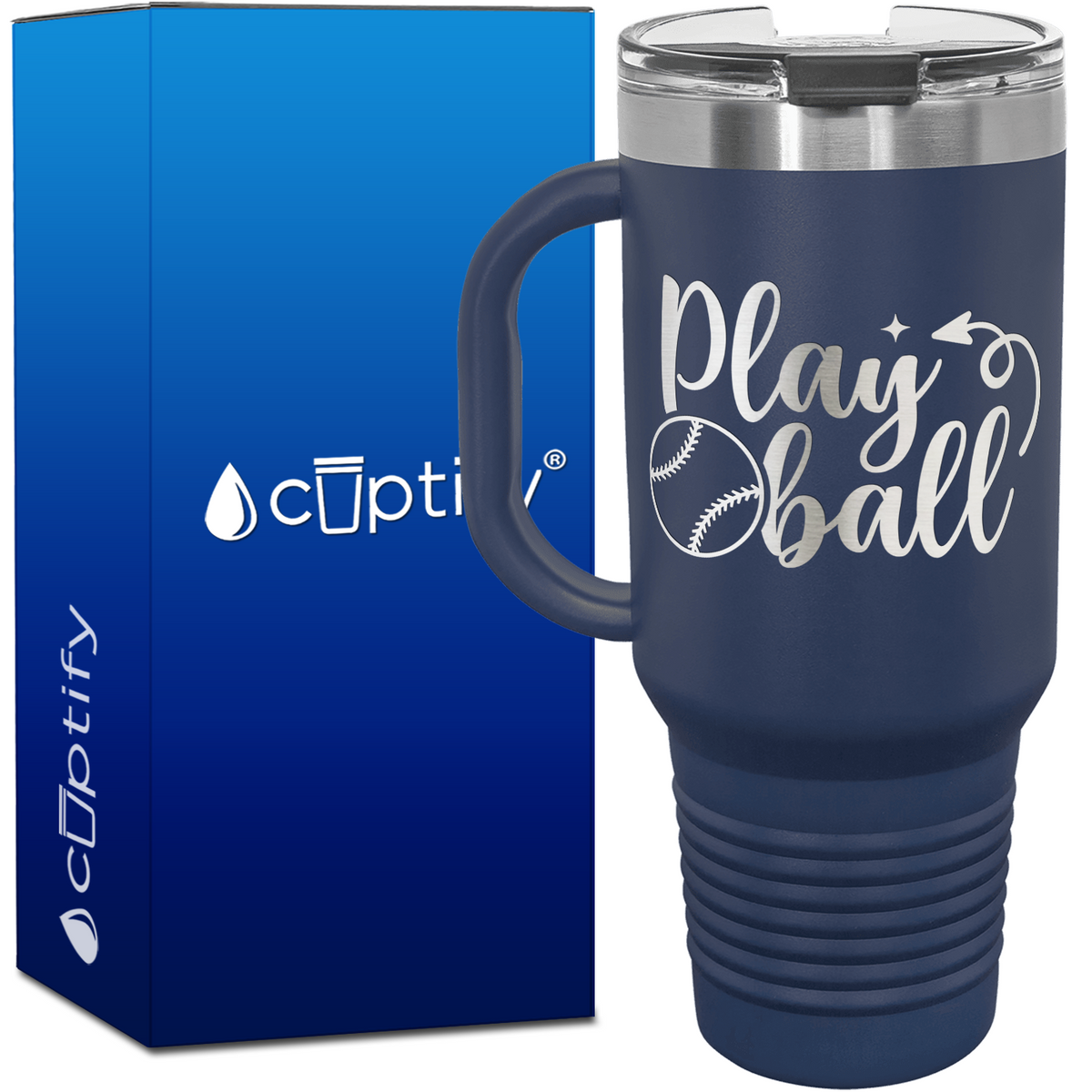 Play Ball 40oz Baseball Travel Mug