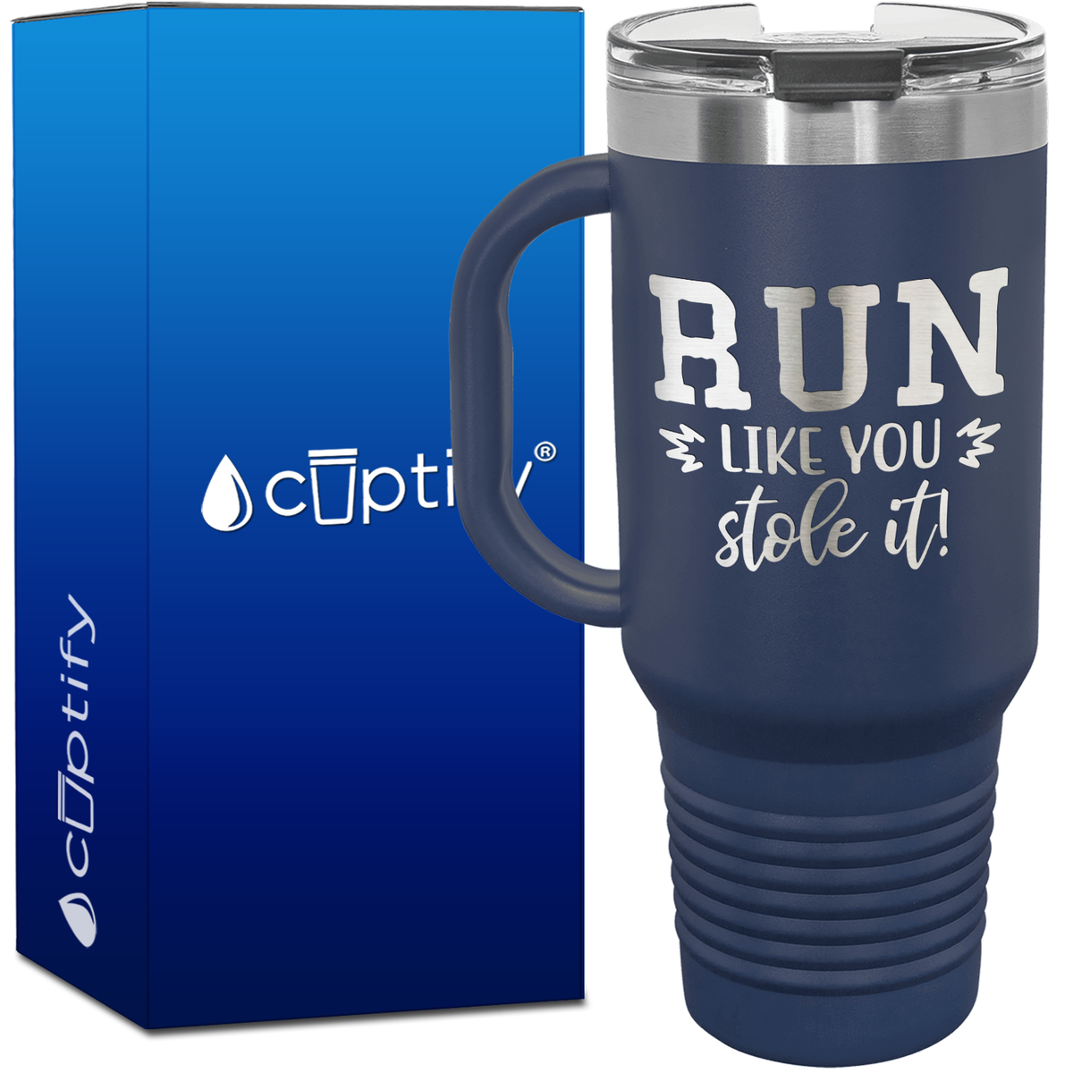 Run Like You Stole It 40oz Baseball Travel Mug