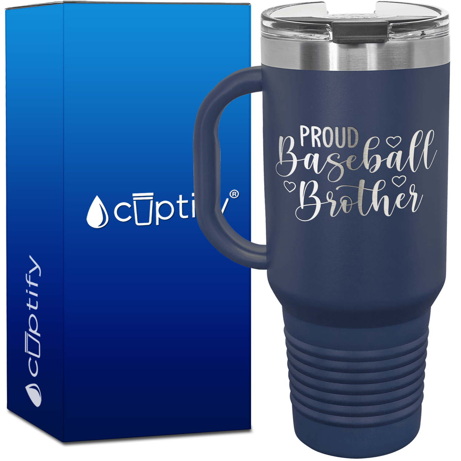 Proud Baseball Brother 40oz Baseball Travel Mug