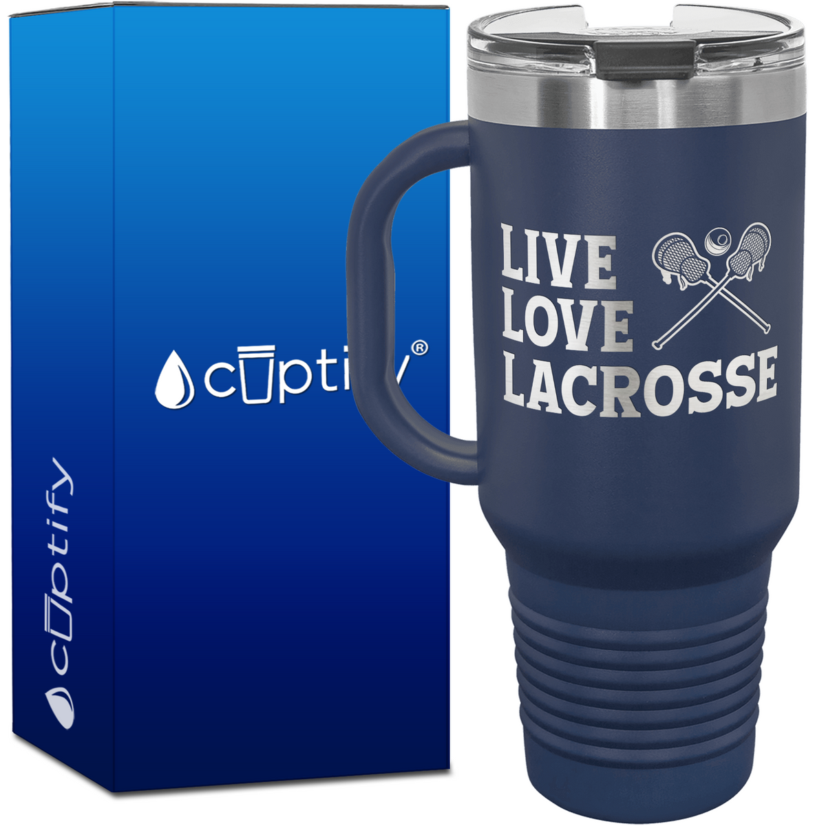 Live Love Lacrosse 40oz Lacrosse Travel Mug