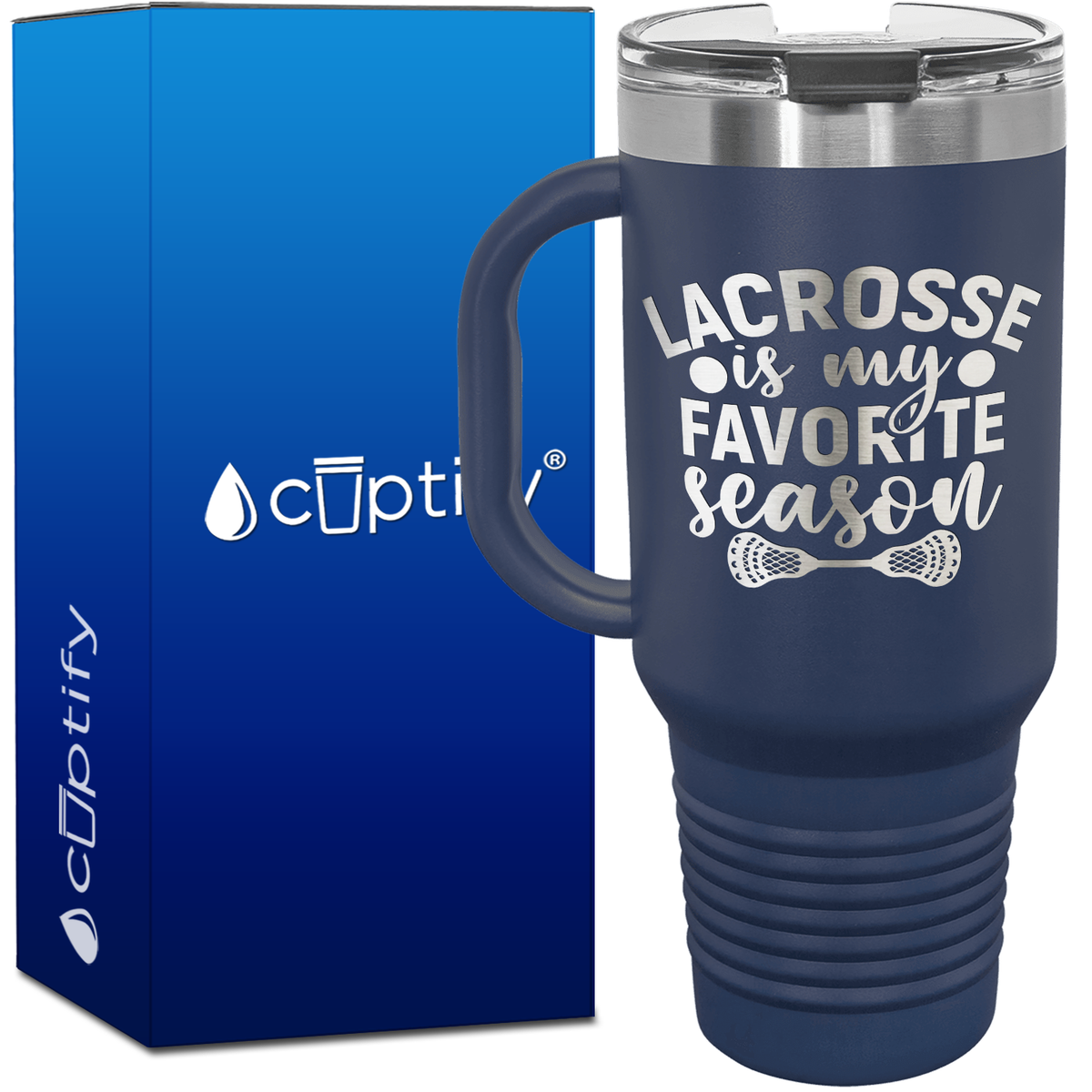 Lacrosse is my Favorite Season 40oz Lacrosse Travel Mug