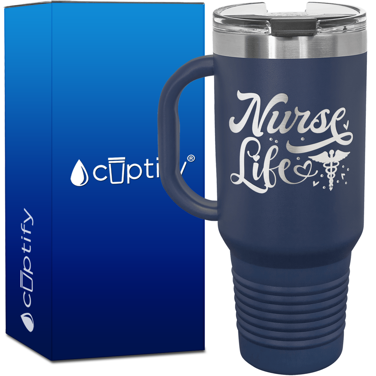 Nurse Life Caduceus 40oz Nurse Travel Mug