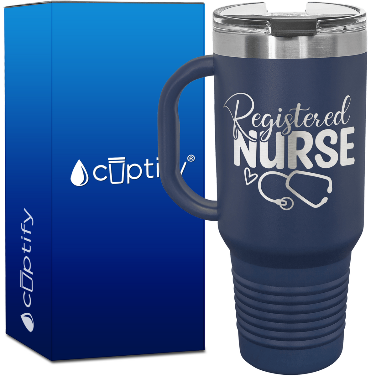Registered Nurse Stethoscope 40oz Nurse Travel Mug
