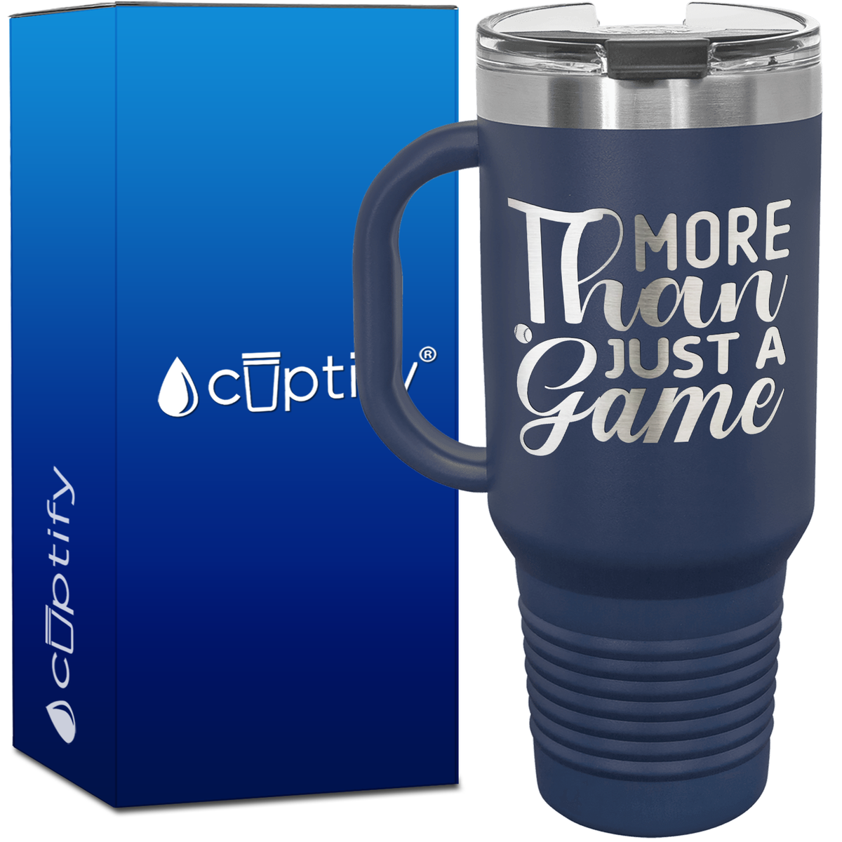 More Than Just a Game Softball 40oz Softball Travel Mug