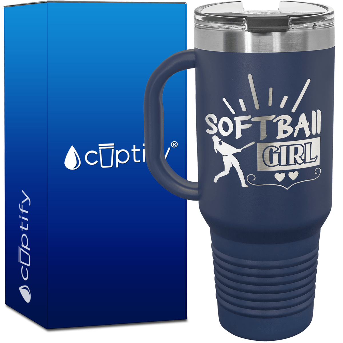 Softball Girl 40oz Softball Travel Mug