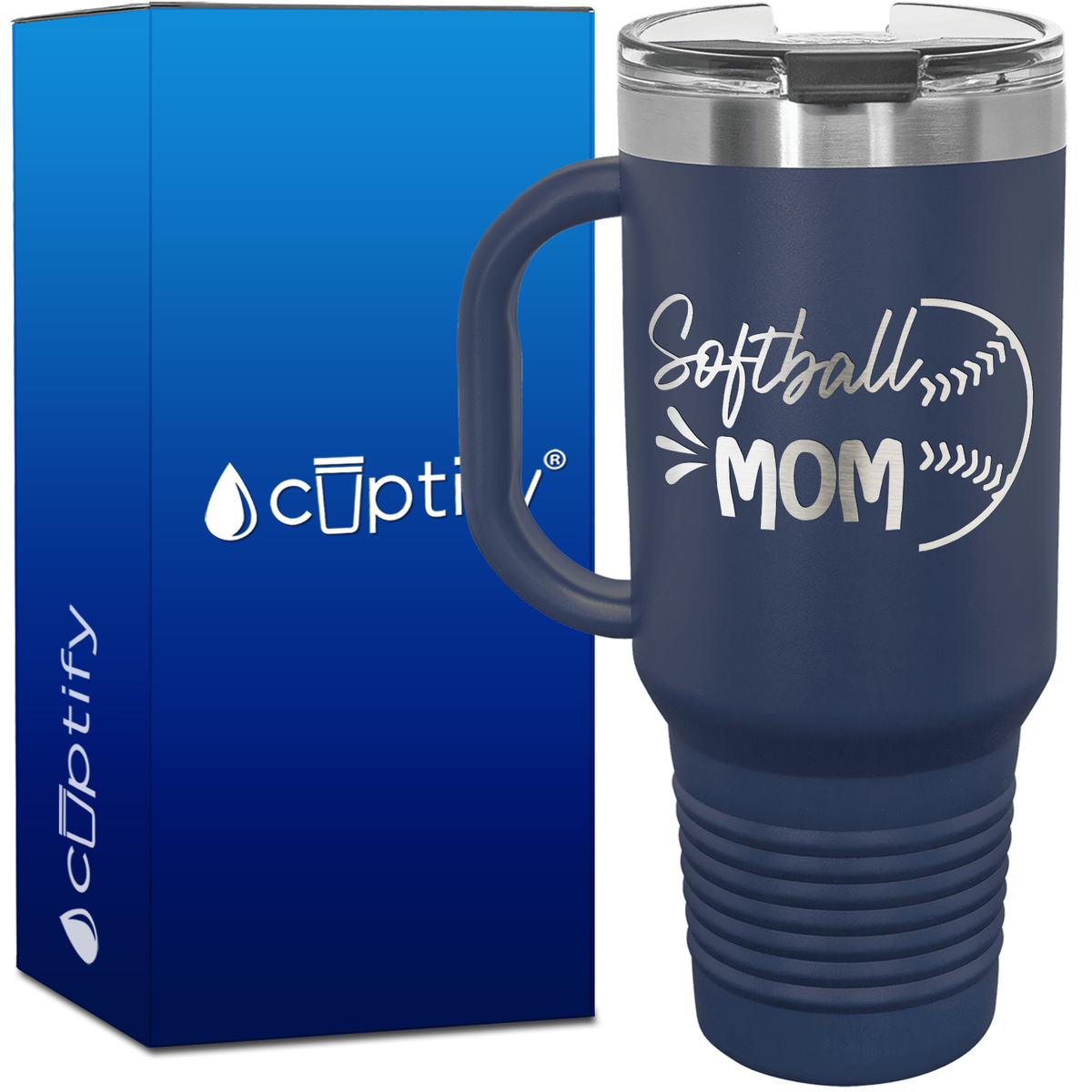 Softball Mom 40oz Softball Travel Mug