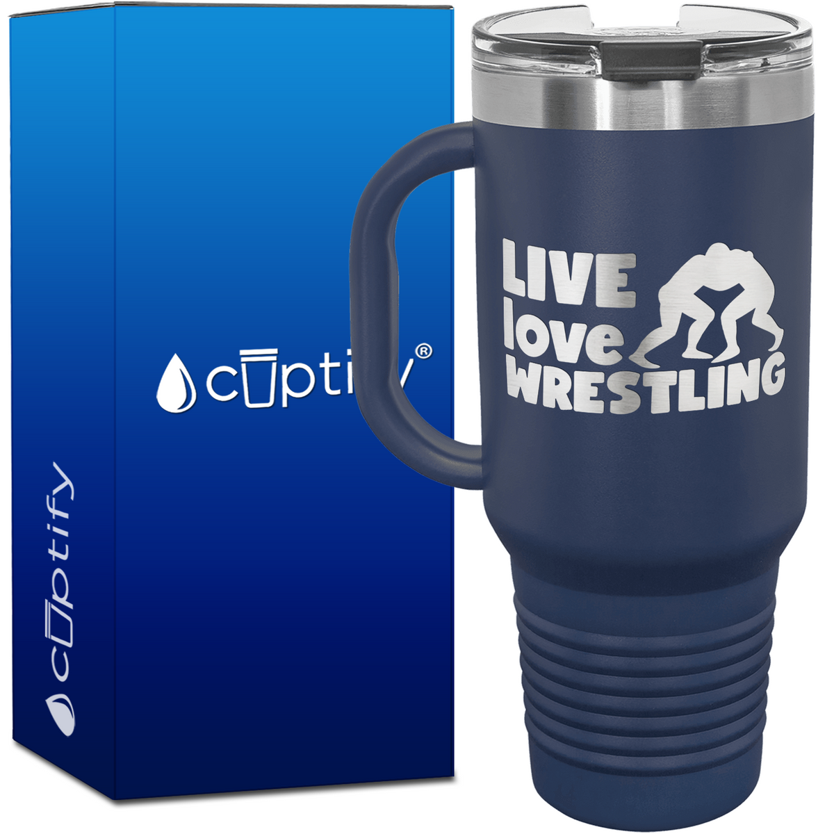 Live Love Wrestling 40oz Travel Mug