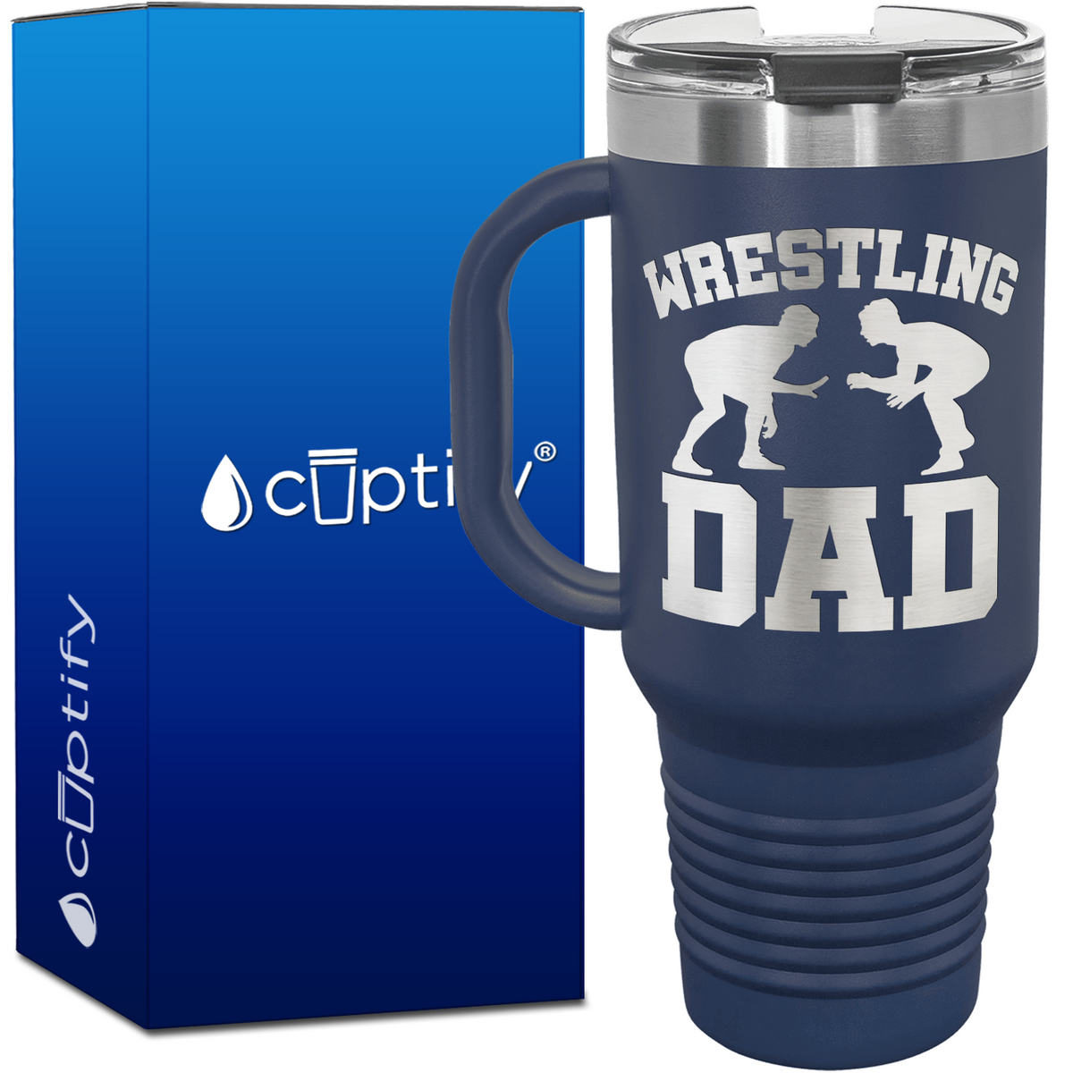 Wrestling Dad 40oz Travel Mug