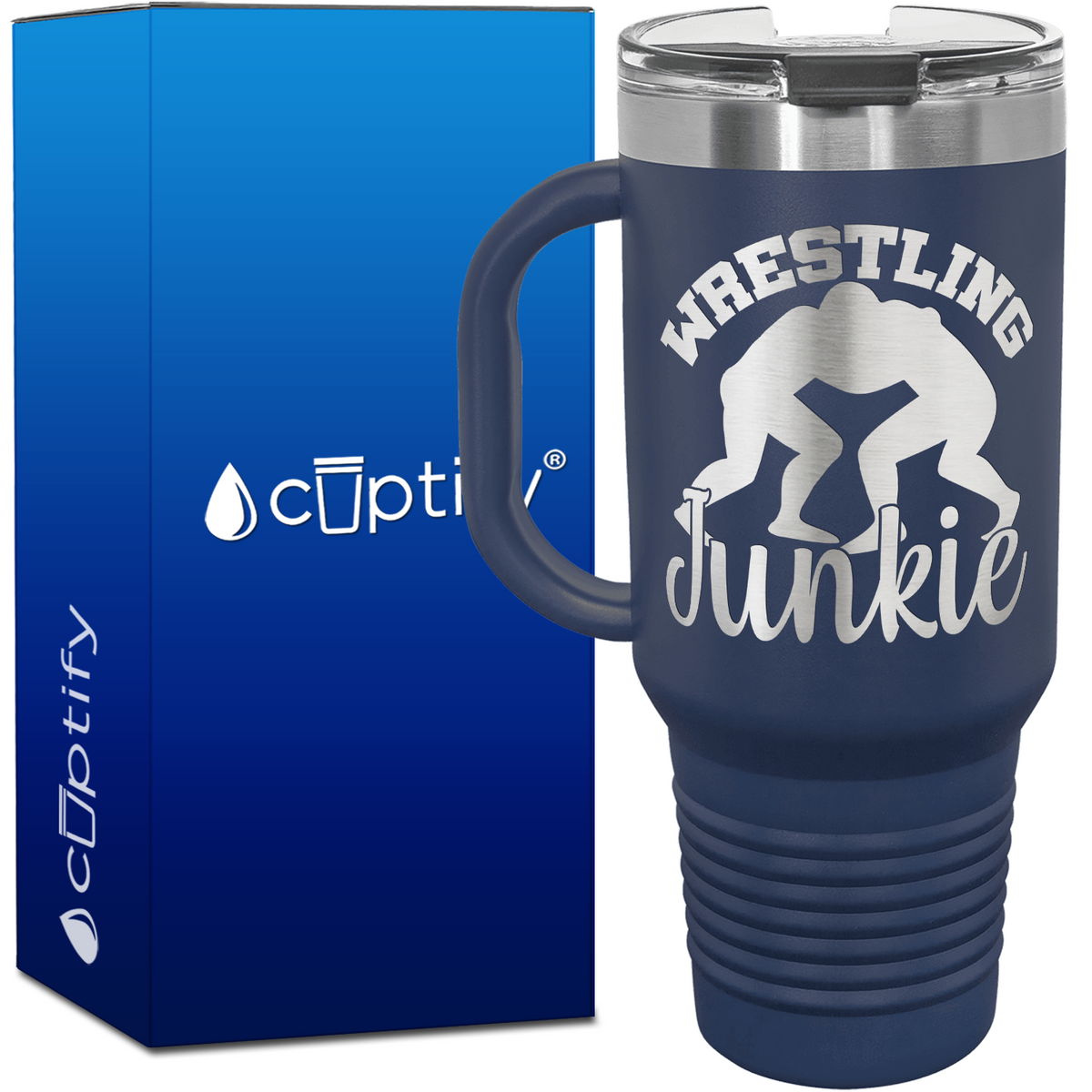 Wrestling Junkie 40oz Travel Mug