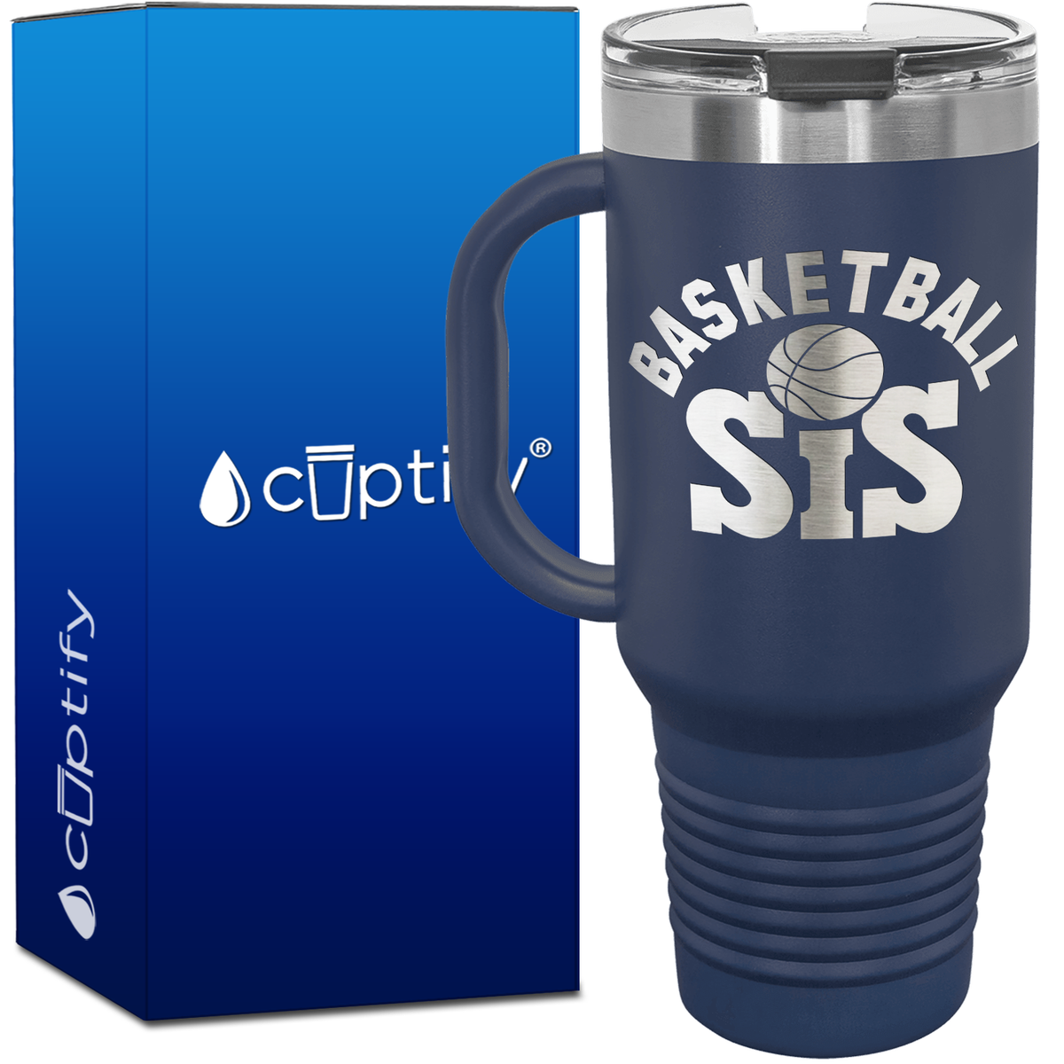 Basketball Sis 40oz Basketball Travel Mug