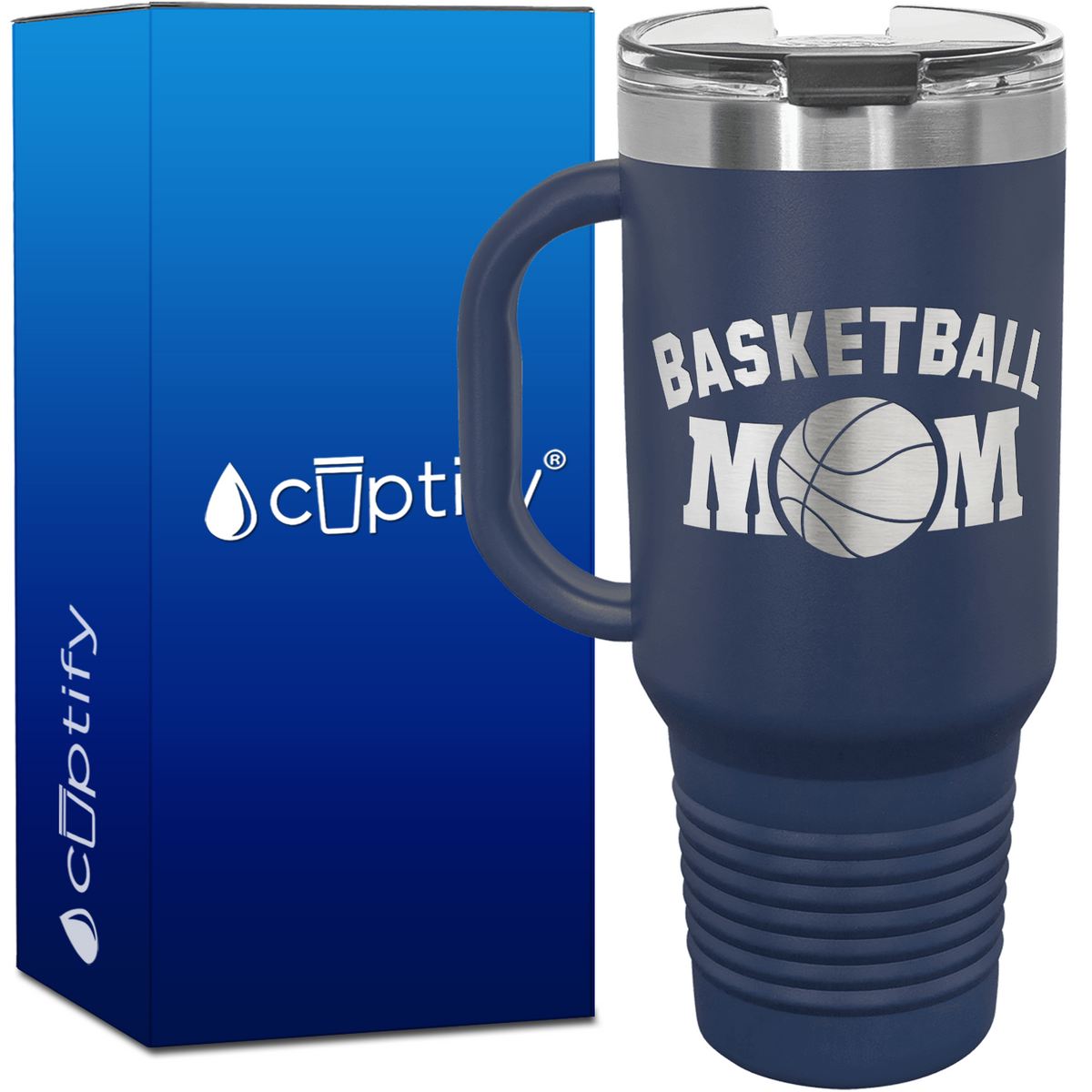 Basketball Mom 40oz Basketball Travel Mug