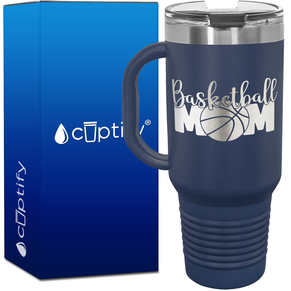 Basketball Mom Ball 40oz Basketball Travel Mug