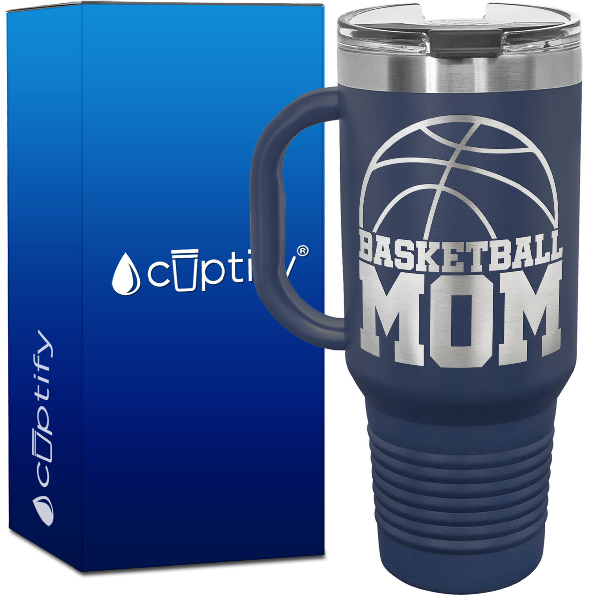 Basketball Mom 40oz Basketball Travel Mug