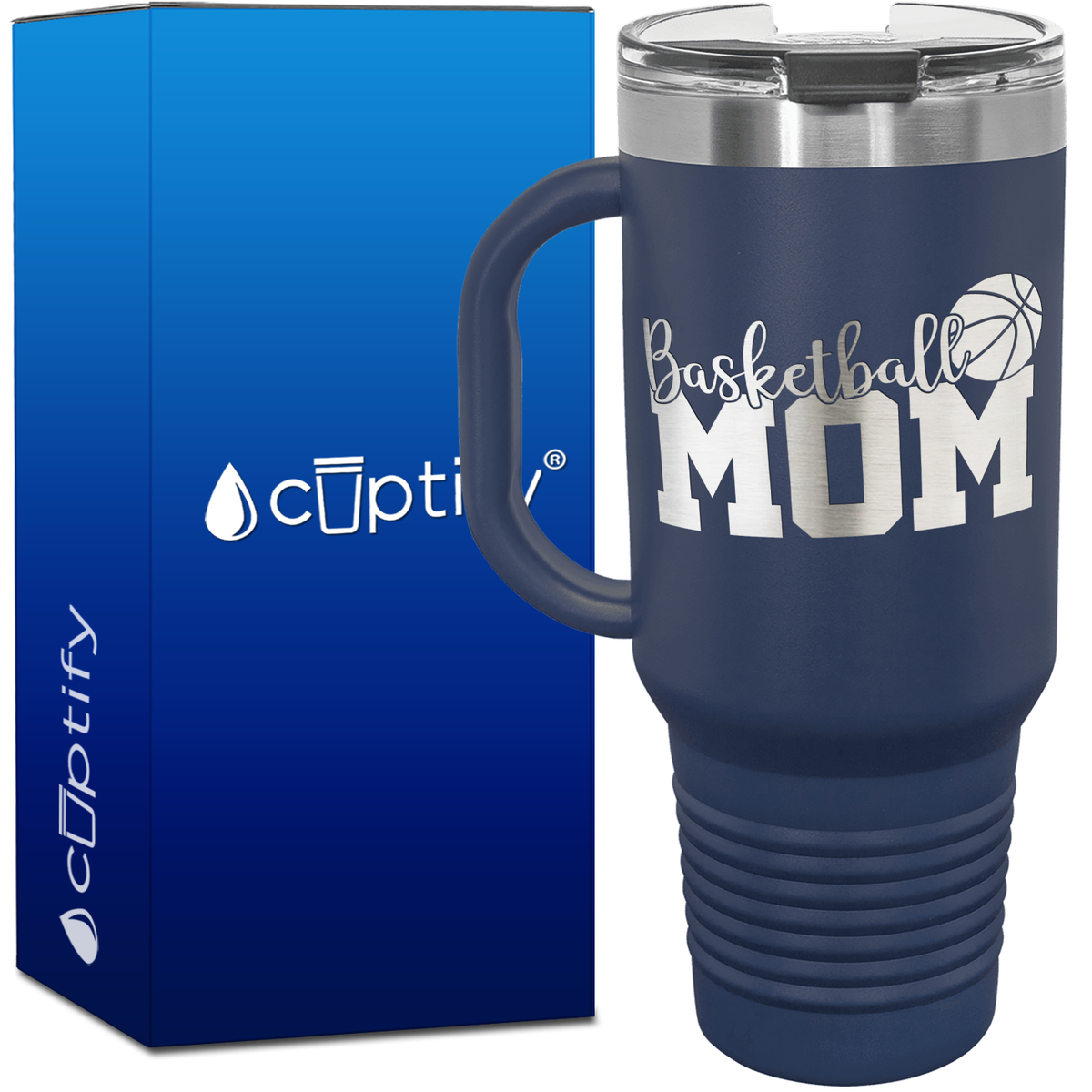 Basketball Mom 40oz Basketball Travel Mug