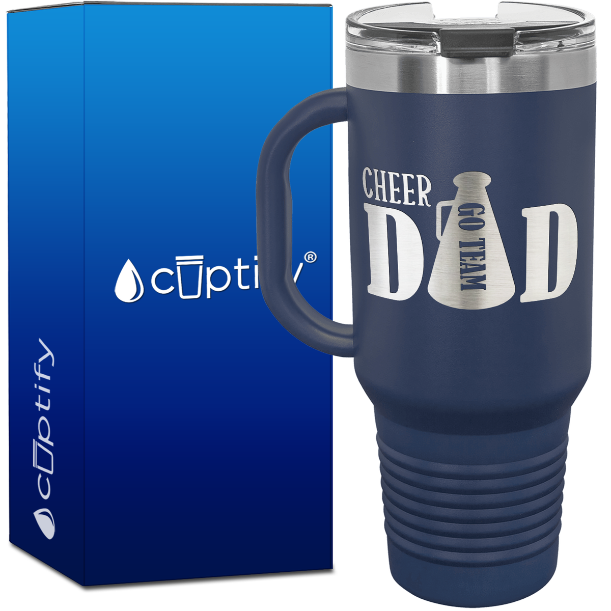 Cheer Dad Go Team 40oz Cheer Travel Mug